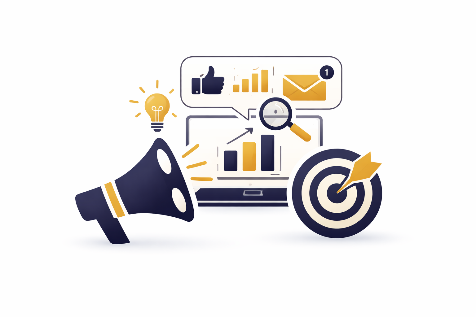 Marketing, Präzise Strategien für Wachstum, Reichweite und Kundenbindung.